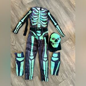 Fortnite Green skull costume 💀 youth boys 8-10